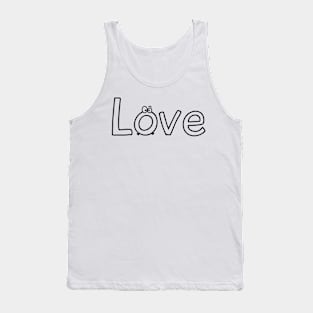 Funny Love Black Design Tank Top